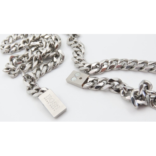 1093 - Hugo Boss Gentleman's Stainless Steel Bracelet and Matching Necklace