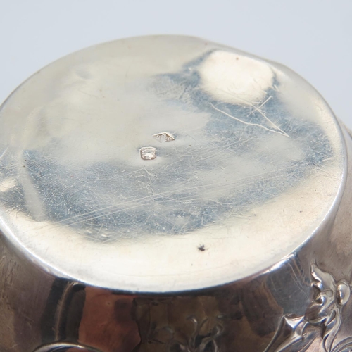 1099 - Silver Desk Jar Embossed Decoaration 8cm Diameter 4cm High