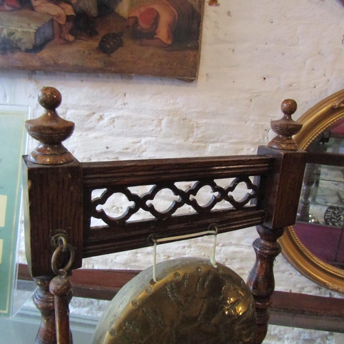 113 - Edwardian Table Gong with Original Beater