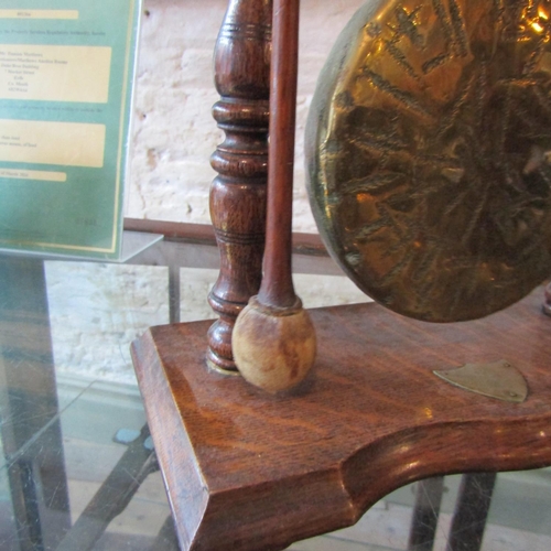 113 - Edwardian Table Gong with Original Beater