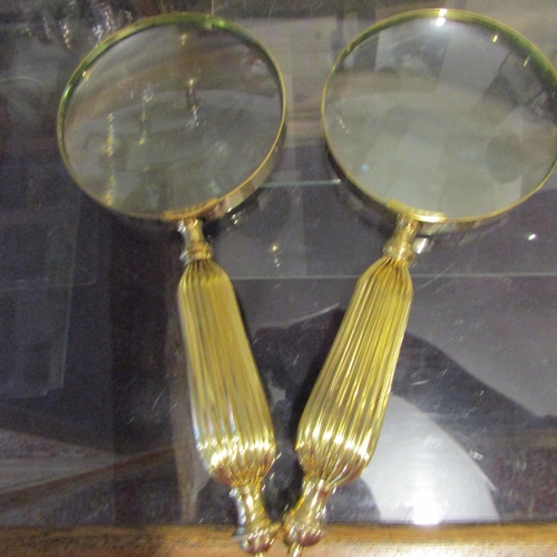 121 - Pair of Brass Handled Magnifying Glasses