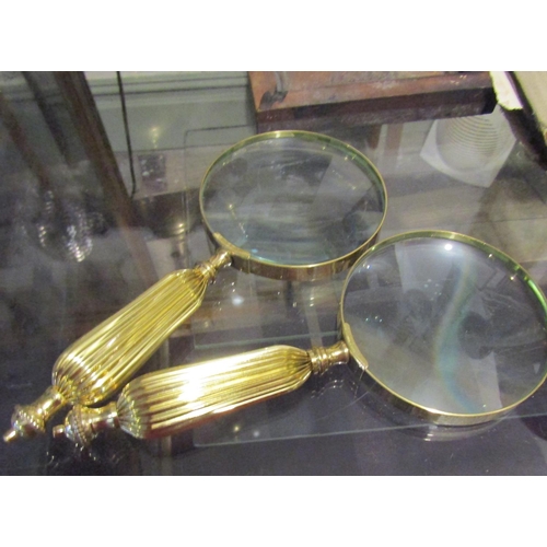 121 - Pair of Brass Handled Magnifying Glasses