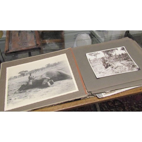 122 - Large Quantity of Edwardian Black and White Safari Photographs contained within Album Approximately ... 