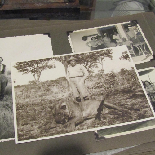 122 - Large Quantity of Edwardian Black and White Safari Photographs contained within Album Approximately ... 