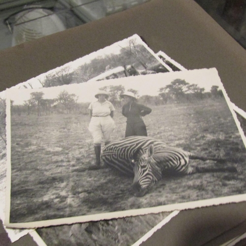 122 - Large Quantity of Edwardian Black and White Safari Photographs contained within Album Approximately ... 