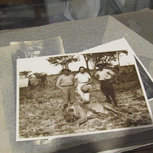 122 - Large Quantity of Edwardian Black and White Safari Photographs contained within Album Approximately ... 