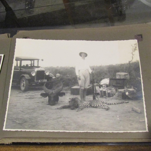 122 - Large Quantity of Edwardian Black and White Safari Photographs contained within Album Approximately ... 