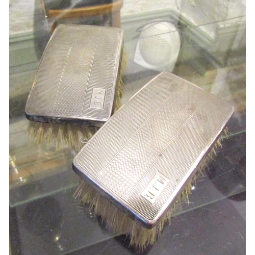 124 - Pair of Silver Mounted Clothes Brushes