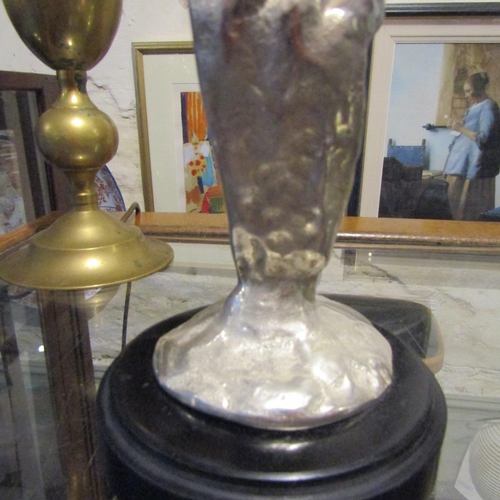 126 - Theatre Award Silver Plated Attractively Detailed Possibly Noel Coward Approximately 16 Inches High