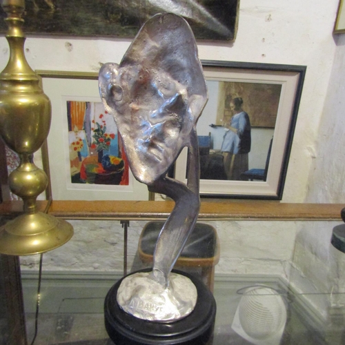 126 - Theatre Award Silver Plated Attractively Detailed Possibly Noel Coward Approximately 16 Inches High