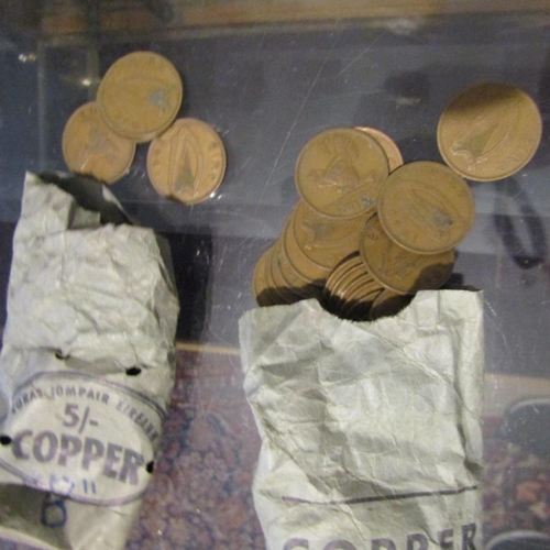 147 - Two Bags of Old Irish Coinage Quantity as Photographed