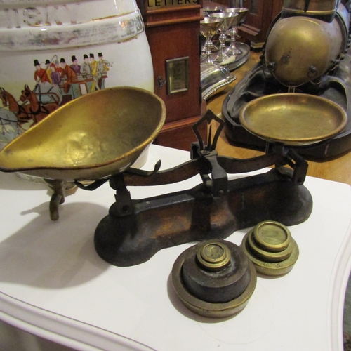 192 - Old Kitchen Scales with Original Weights