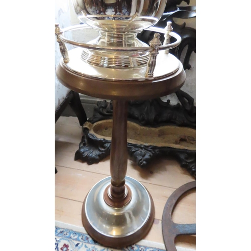 200J - Silver Plated Champagne Bucket on Stand with Gallery