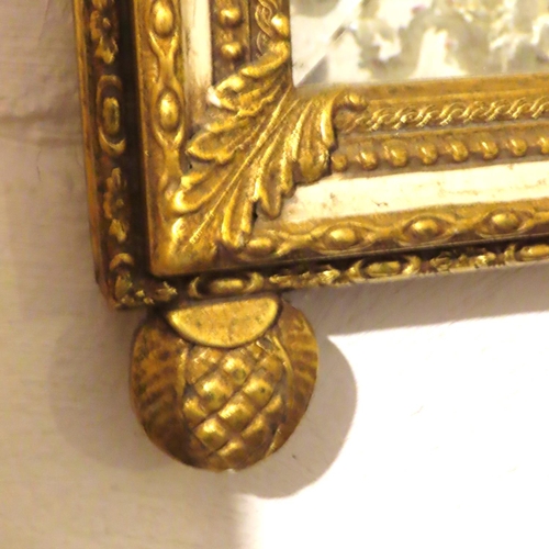 200R - Gilded Wall Mirror with Upper Inset Panel Attractively Detailed