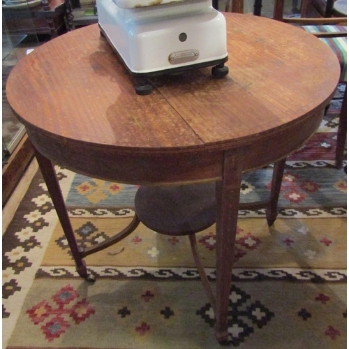 209 - Satinwood Circular Form Table Approximately 30 Inches Diameter x 31 Inches High