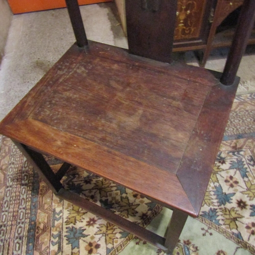 214 - Pair of Antique Oriental Hardwood Side Chairs Finely Carved and Constructed Full Size