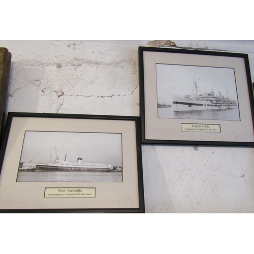 222 - Pair of Marine Interest Photographs Contained Ebonised Frames Australian Interest