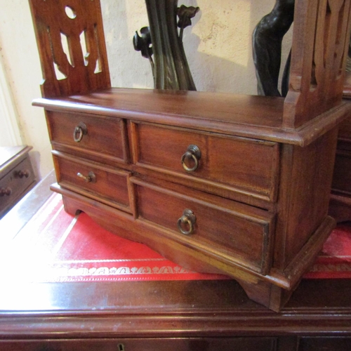 250 - Pair of Mahogany Hanging Shelves with Drawers to Base Each Approximately 22 Inches Wide x 4ft High