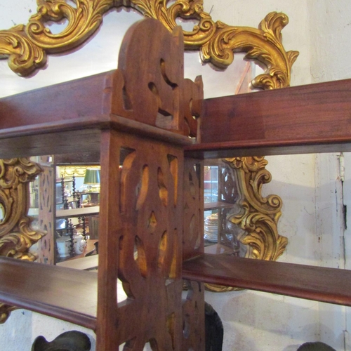 250 - Pair of Mahogany Hanging Shelves with Drawers to Base Each Approximately 22 Inches Wide x 4ft High