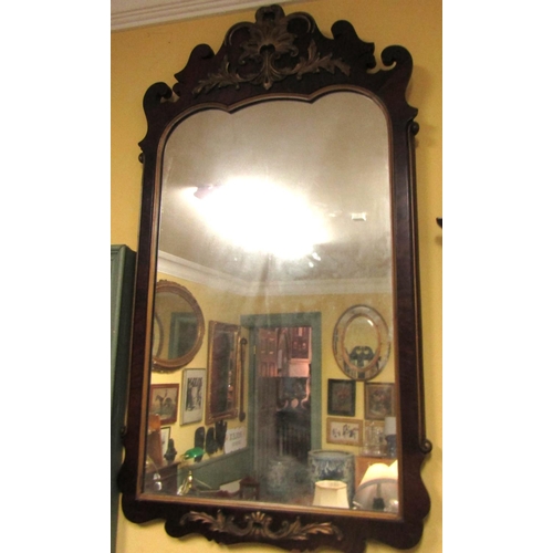 Gilt Decorated Wall Mirror Queen Mary Design Approximately 2ft 6 Inches High x 20 Inches Wide