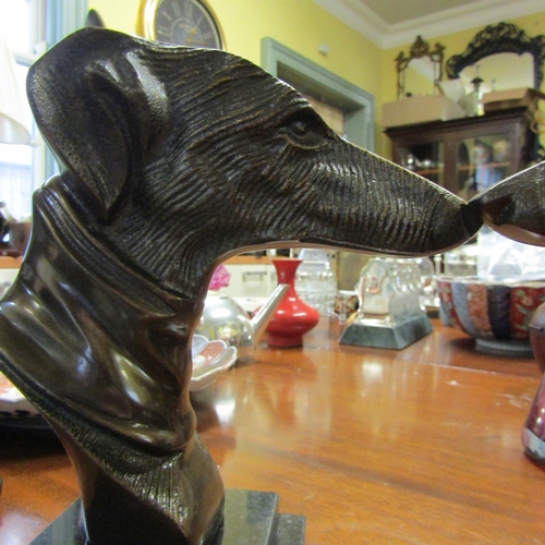 584 - Pair of Bronze Whippet Book Rests Each Approximately 6 Inches High