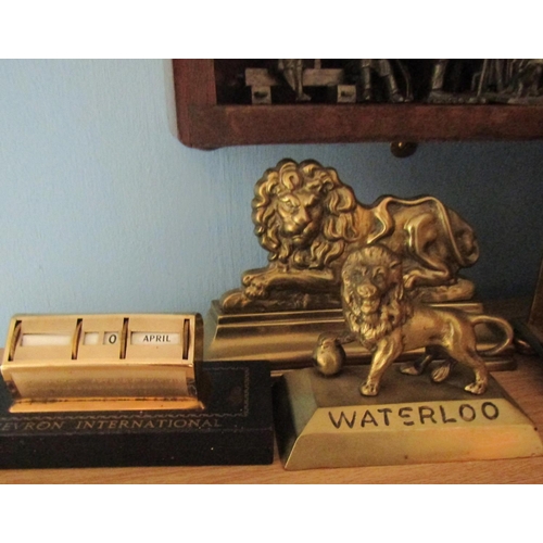 614 - Various Brass Figures, etc. Including Lion