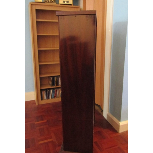 615 - Open Form Mahogany Bookshelf Three Tiers Approximately 36 Inches High x 18 Inches Wide