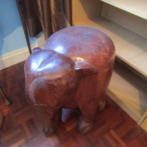 628 - Large Carved Hardwood Figure of Elephant Approximately Two Foot High