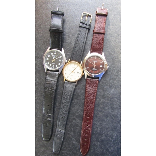 658 - Three Pulsar Wrist Watches Date Apertures to Each