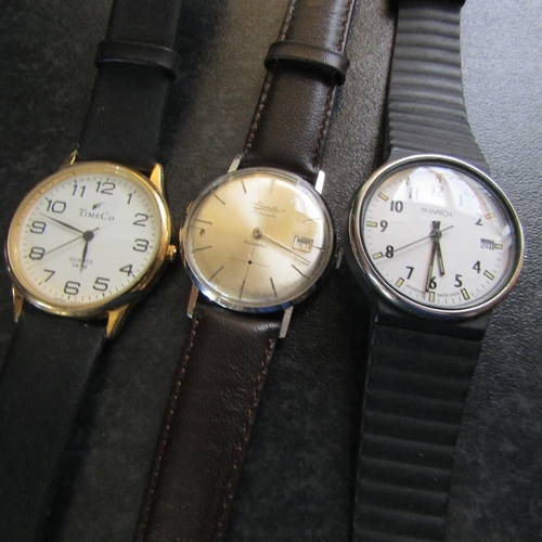 660 - Three Wrist Watches Including One Circa 1960 Date Aperture