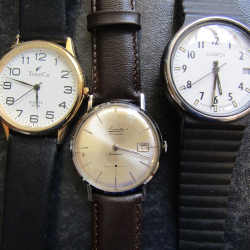 660 - Three Wrist Watches Including One Circa 1960 Date Aperture