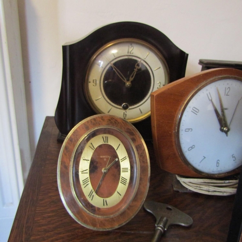 663 - Collection of Various Vintage Table Clocks Some Electrified Quantity as Photographed