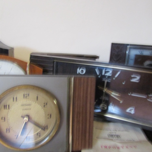 663 - Collection of Various Vintage Table Clocks Some Electrified Quantity as Photographed