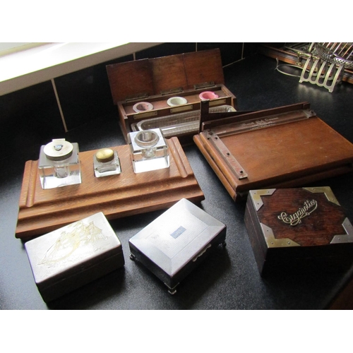 670 - Collection of Various Desk Items and Cigarette Boxes Quantity as Photographed