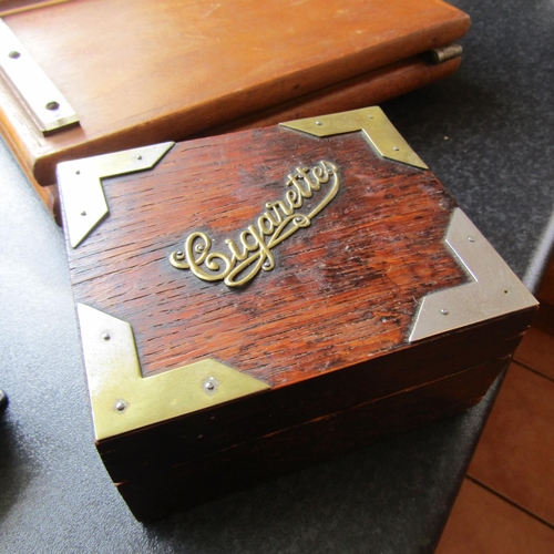 670 - Collection of Various Desk Items and Cigarette Boxes Quantity as Photographed