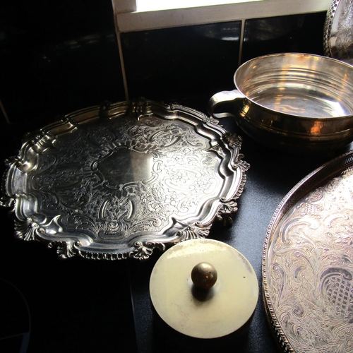 674 - Large Quantity of Various Silver Plate Including Toast Racks, etc.  Quantity as Photographed