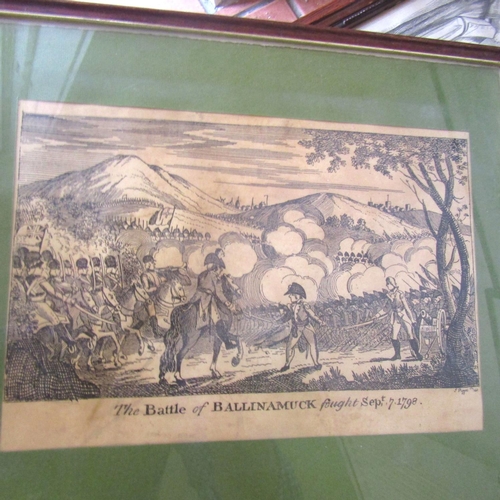 682 - Collection of Various Engravings Antique and Others Including the Battle of Ballinamuck 4th December... 