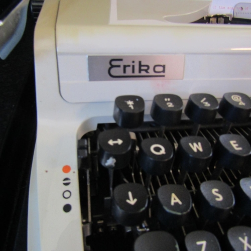 688 - Erika Typewriter Working Order with Original Carry Case