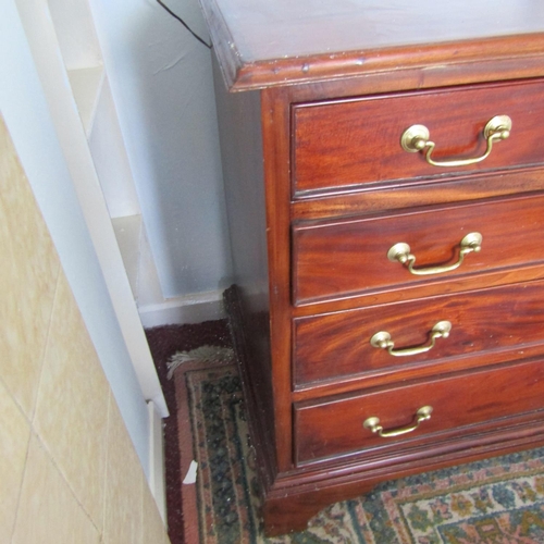 692 - Mahogany Chest of Two Short and Three Long Drawers Above Bracket Feet Approximately 34 Inches Wide x... 