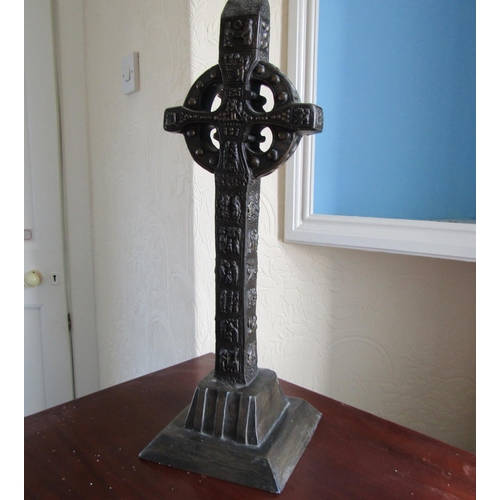 695 - Jeanne Rynhart Celtic Cross Approximately 16 Inches High Signed