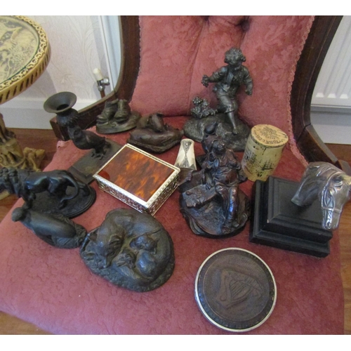 705 - Collection of Various Sculptures, etc. Including Jeanne Rynhart Quantity as Photographed