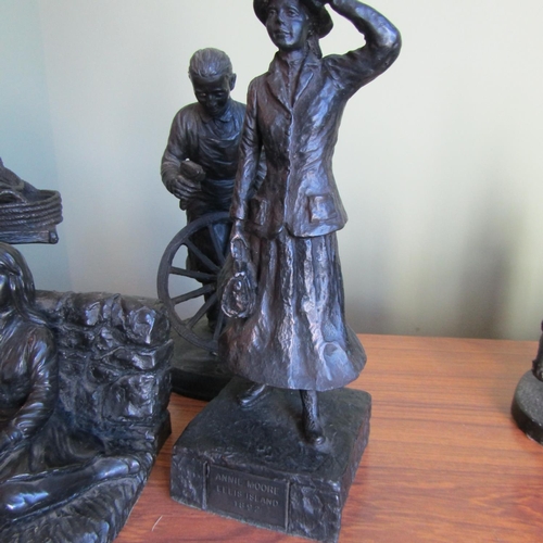 706 - Jeanne Rynhart Molly Malone Figure and Three Others Tallest Approximately 14 Inches High Each Signed