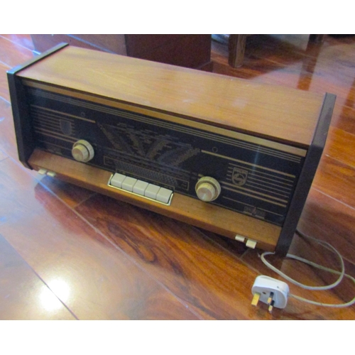 709 - Old Radiogram by Philips Electrified Approximately 22 Inches Wide