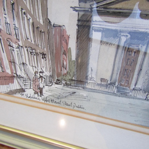 713 - Original Water Colour Peppercanister Church Dublin and Original Water Colour Titled The River Secret... 