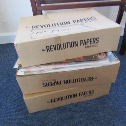 714 - Three Boxes The Revolution Papers Quantity as Photographed