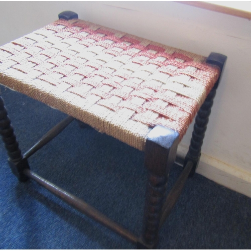 722 - Old Mahogany School Desk Sugan Chair Stool with Another Mahogany Armchair Blue Velvet Seat Four Piec... 