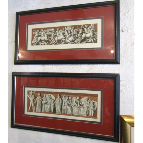 84 - Pair of Framed Lithographs Classical Scenes Each Approximately 3ft Wide