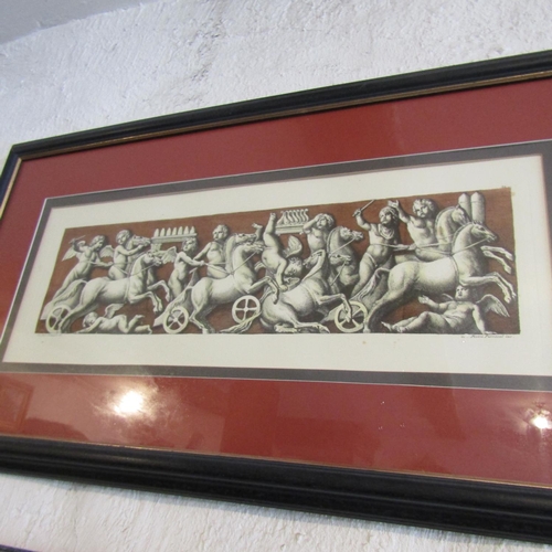 84 - Pair of Framed Lithographs Classical Scenes Each Approximately 3ft Wide