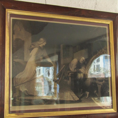 86 - Regency Engraving Scene from Shakespeare  Original Gilt Lined Rosewood Frame Approximately 2 Inches ... 