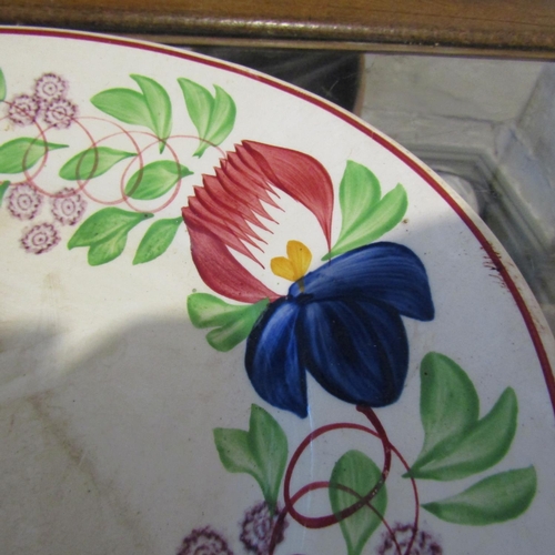 87 - Spongeware Decorated Porcelain Platter Good Original Condition Approximately 18 Inches Wide